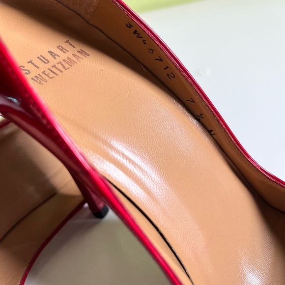 stewart weitzman, red patent leather, Vintage 90s Pointed Toe, size 8 Preowned - Picture 8 of 9